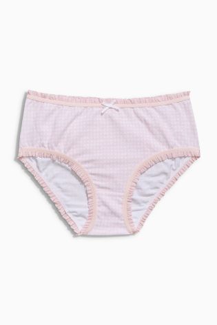 Pink/White Briefs Five Pack (1.5-16yrs)